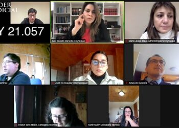 TOP DE COYHAIQUE COMPARTE CON FUNCIONARIOS JUDICIALES DE CHILOÉ EXPERIENCIA SOBRE APLICACIÓN DE LEY DE ENTREVISTA VIDEO GRABADA EN JUICIO ORALES