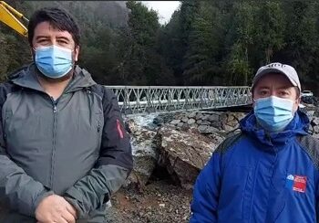 Labor conjunta entre MOP y Municipio de Cisnes permiten concretar instalación del puente “Pampita”