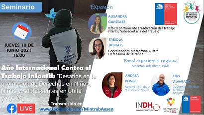 Invitan a seminario sobre los desafíos del Trabajo Infantil en Chile y en la Región de Aysén
