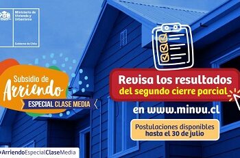 Minvu publicó resultados del Segundo cierre parcial del Subsidio de Arriendo Especial Clase Media