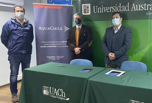 Campus Patagonia UACh y AquaChile firman protocolo de cooperación