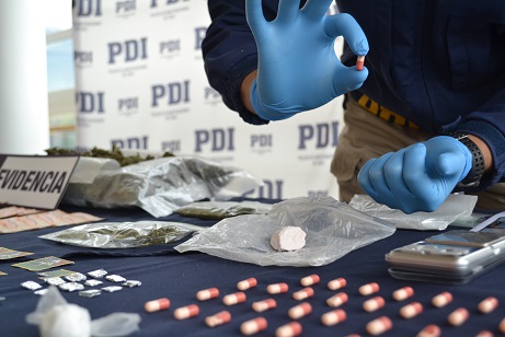 PDI sacó de circulación más de cien mil dosis de drogas durante primer semestre de 2021