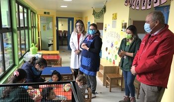 Autoridades de Educación y Salud visitaron jardines infantiles que iniciaron actividades presenciales