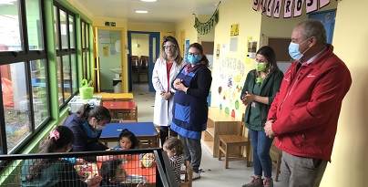 Autoridades de Educación y Salud visitaron jardines infantiles que iniciaron actividades presenciales
