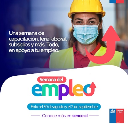 Sence realizará Semana del Empleo con talleres y charlas, además de Feria Laboral con más de 70 mil cupos laborales a nivel nacional