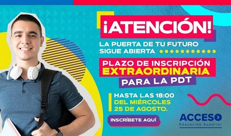 Hasta el miércoles 25 se extiende inscripción a la Prueba de Transición