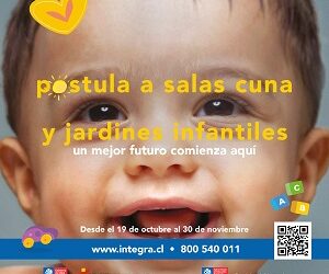 Integra invita a realizar postulación a sus Jardines Infantiles de manera Online