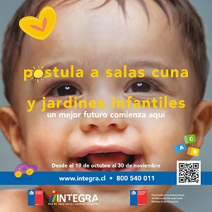 Integra invita a realizar postulación a sus Jardines Infantiles de manera Online