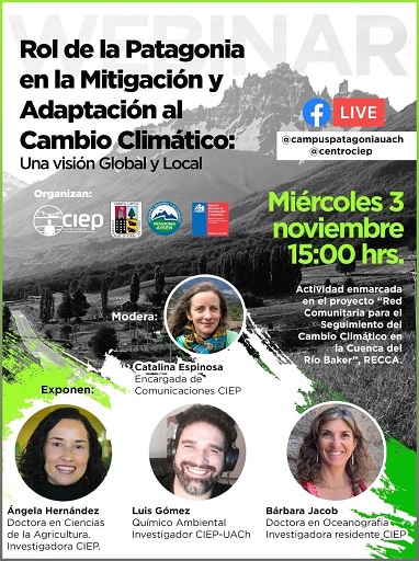 Seminario web: “Rol de la Patagonia en la Mitigación y Adaptación al Cambio Climático: Una visión global y local”