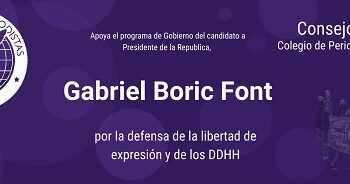 Colegio de Periodistas de Chile respalda programa presidencial de Gabriel Boric