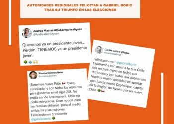 Aysén: Autoridades regionales felicitan a Gabriel Boric tras su triunfo en las elecciones