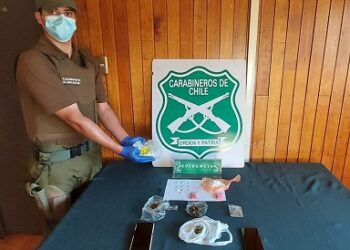 Carabineros del OS-7 junto a la Fiscalía de Chile Chico detienen a dos personas por infracción a la Ley de Drogas