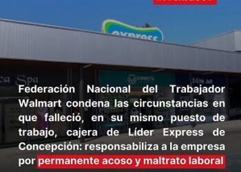 CUT lamenta fallecimiento de cajera de supermercado en Concepción tras ser reprendida por su jefe