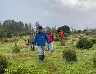Alcalde Roncagliolo y autoridades del Agro visitaron a poblador del sector Palena Norte