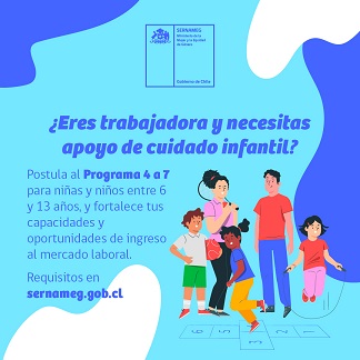 Programa 4 a 7 del SernamEG inicia período de postulaciones año 2022