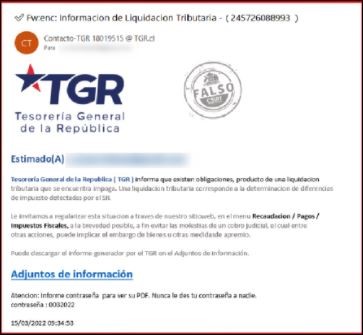 Nueva alerta sobre correos fraudulentos: TGR NUNCA te enviará enlaces de descarga