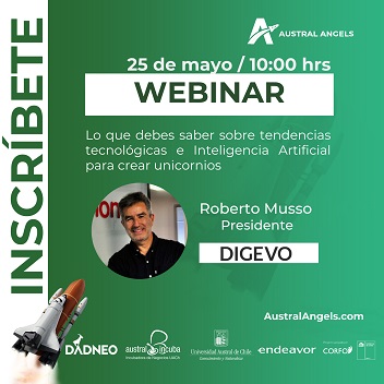 Austral Angels invita a webinar sobre soluciones digitales e inteligencia artificial para startups