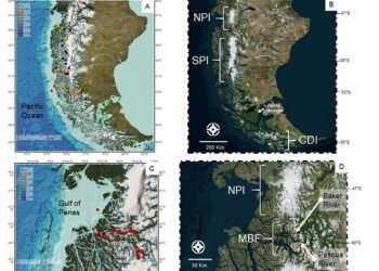 Distribución geográfica de comunidades bentónicas de los fiordos patagónicos