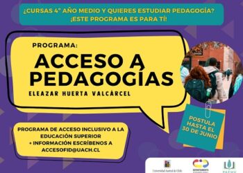 UACh invita a postular a nuevo Programa de Acceso a Pedagogías