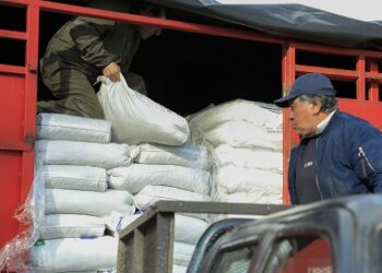 Con entrega de concentrado en Alto Mañihuales continúa apoyos a campesinos de la región.&nbsp;