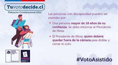 Desarrollo Social y Senadis informan alcances del Voto Asistido y cómo ejercer este derecho