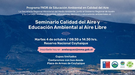 SEREMI del Medio Ambiente invita a docentes a inscribirse en jornada de educación ambiental al aire libre