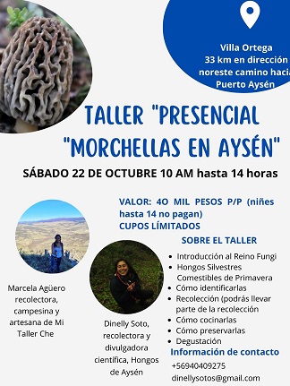 La Morchella será protagonista de taller práctico en Villa Ortega