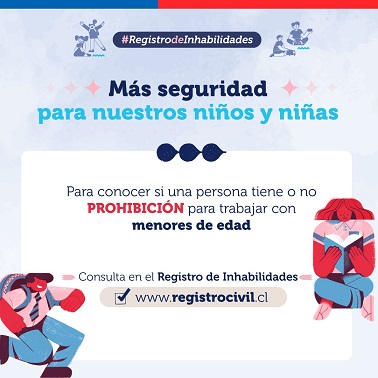 Llaman a padres y apoderados a consultar el Registro de Inhabilidades para trabajar con Menores de Edad