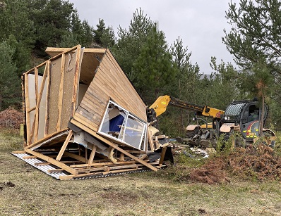 Bienes Nacionales realiza desalojo de una ocupación ilegal en terreno fiscal en Cochrane