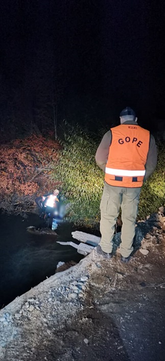 Carabineros del GOPE rescató cuerpo desde río Chiflón en la comuna de Río Ibáñez