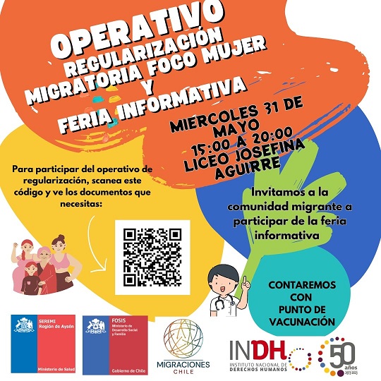 Invitan a migrantes a participar de operativo de regularización y feria informativa en Coyhaique