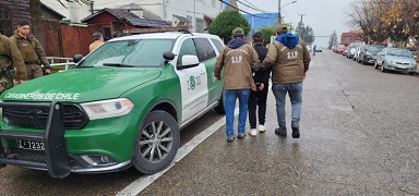 Carabineros de Puerto Aysén detuvo a dos imputados por robo con violencia en Puerto Chacabuco