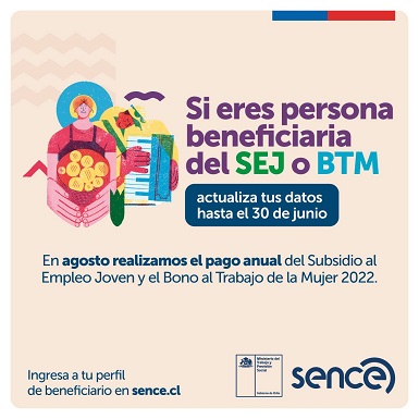 SENCE Aysén llama a beneficiarios/as a actualizar sus datos bancarios