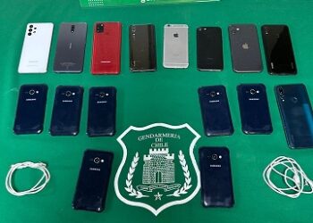 GENDARMERÍA INCAUTÓ 16 TELEFONOS CELULARES EN CCP COYHAIQUE