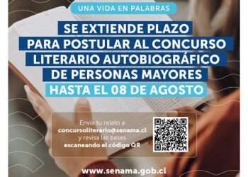 ¡BUENAS NOTICIAS! SENAMA AMPLÍA PLAZO PARA PARTICIPAR EN EL CONCURSO LITERARIO AUTOBIOGRÁFICO DE PERSONAS MAYORES 2023
