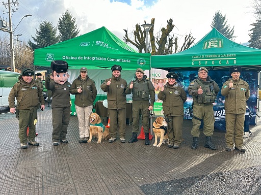 Carabineros Aysén junto al Delegado Presidencial destacan el valioso aporte de los canes policiales en la investigación y prevención del delito