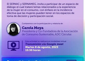 SERNAC y SernamEG invitan al conversatorio “Incidencia de las mujeres en materias de consumo”