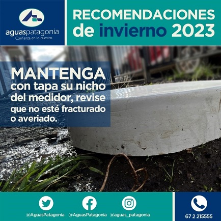 Aguas Patagonia refuerza campaña de invierno y entrega recomendaciones