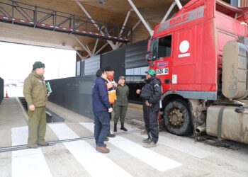 Autoridades inspeccionan tránsito de camiones por Complejo Integrado Huemules