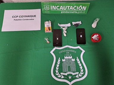 GENDARMERÍA INCAUTÓ DROGAS Y CELULARES EN CCP COYHAIQUE