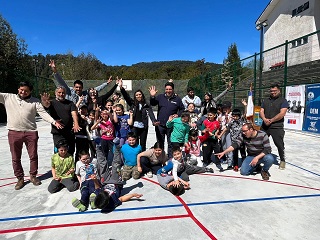 En Puerto Cisnes inauguran multicancha del programa de mejoramiento de infraestructura deportiva escolar anunciado por Presidente Boric