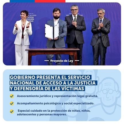 Presentan iniciativa legislativa que crea el Servicio Nacional de Acceso a la Justicia y Defensoría de las Víctimas