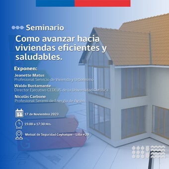 SEREMI del Medio Ambiente invita a participar de Seminario de viviendas saludables