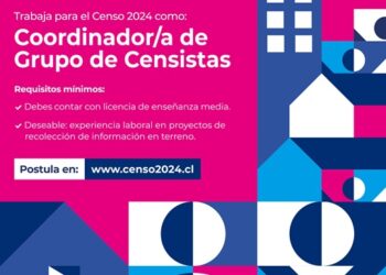 Censo 2024 abre postulaciones al cargo de Coordinador/a de Grupo de Censistas