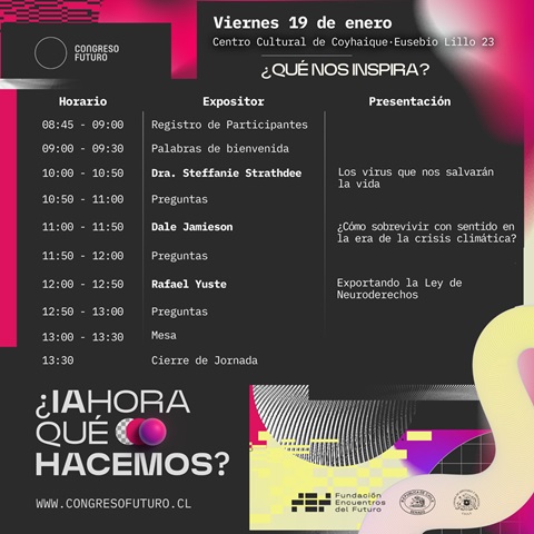 ¡Un evento imperdible! La octava versión del Congreso Futuro ya tiene fecha en Aysén