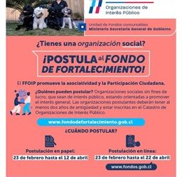 Segegob abre las postulaciones al Fondo de Fortalecimiento de Organizaciones de Interés Público, FFOIP, 2024