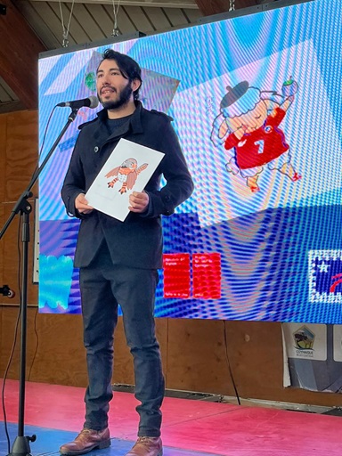 Artista Coyhaiquino logra el primer lugar en la creación de la mascota de los Juegos Araucanía Aysén 2024