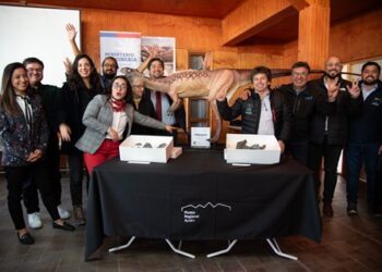 Fósiles y rocas patrimoniales se tomaron el doble lanzamiento del proyecto Geoparque Chelenko en la provincia de General Carrera