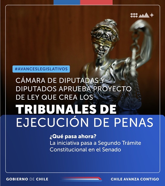 Destacan avance del proyecto de ley que crea Tribunales de Ejecución de Penas