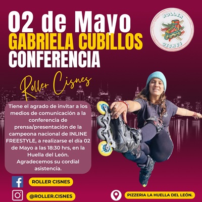 Puerto Cisnes recibirá a la campeona nacional de patinaje, Gabriela Cubillos